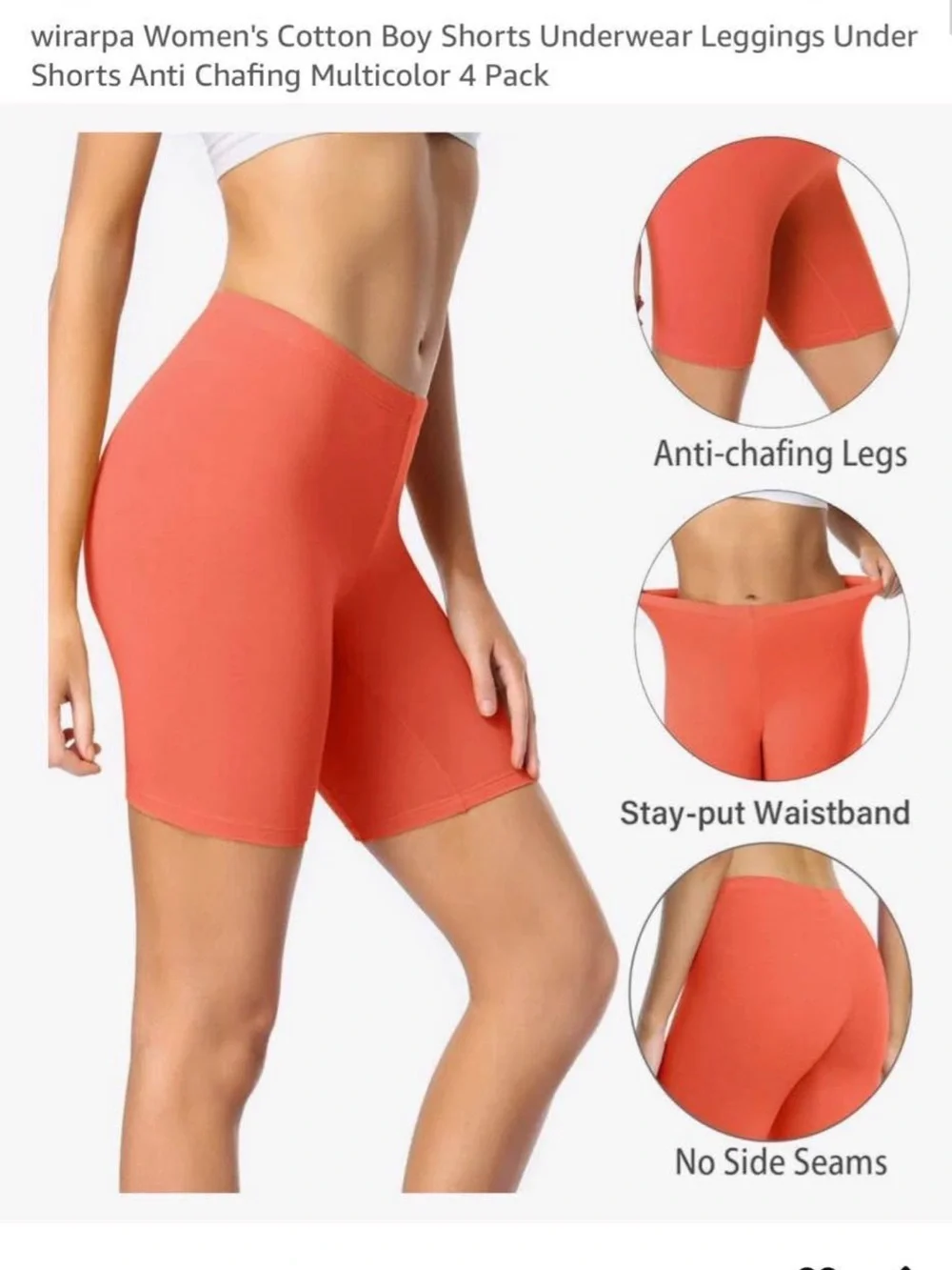 Wirarpa Women's Boyshorts Underwear - Blue & Light Pink Packaging
